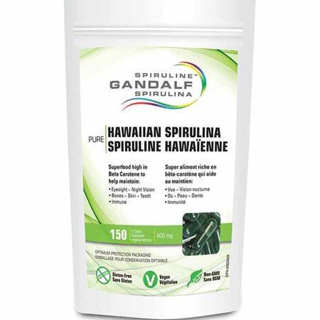 Spirulina Gandalf - Pure Hawaiian Spirulina 400mg 150 VEGCAPS