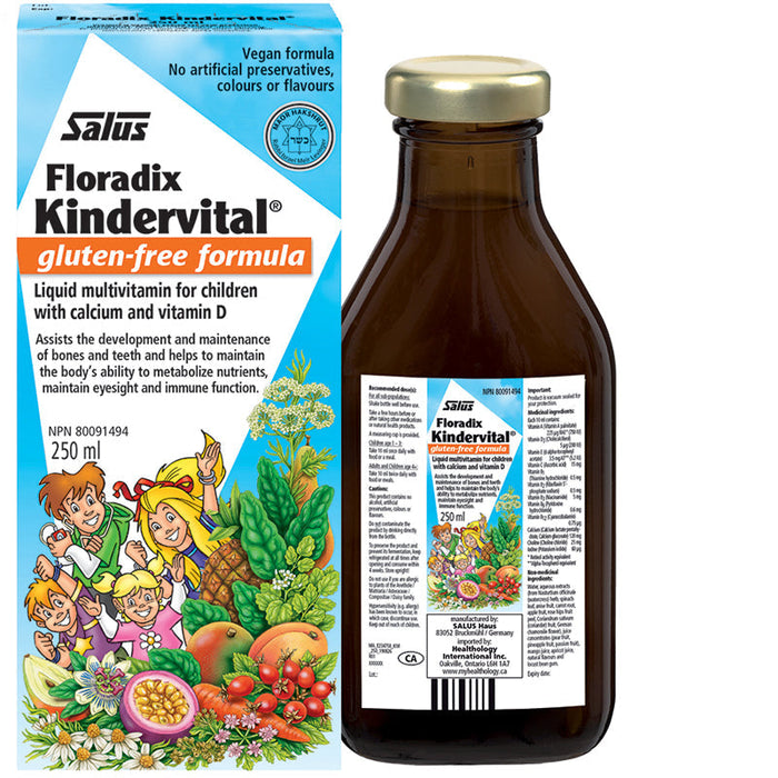 Salus - Floradix Kindervital Multivitamins for children ( with Calcium and Vitamin D) 250ml