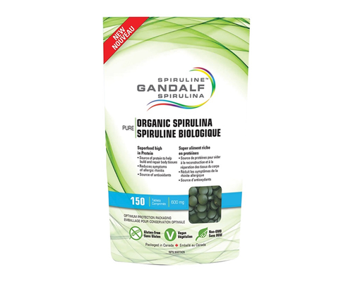 Spirulina Gandalf - Pure Organic Spirulina 600mg 150 Tablets