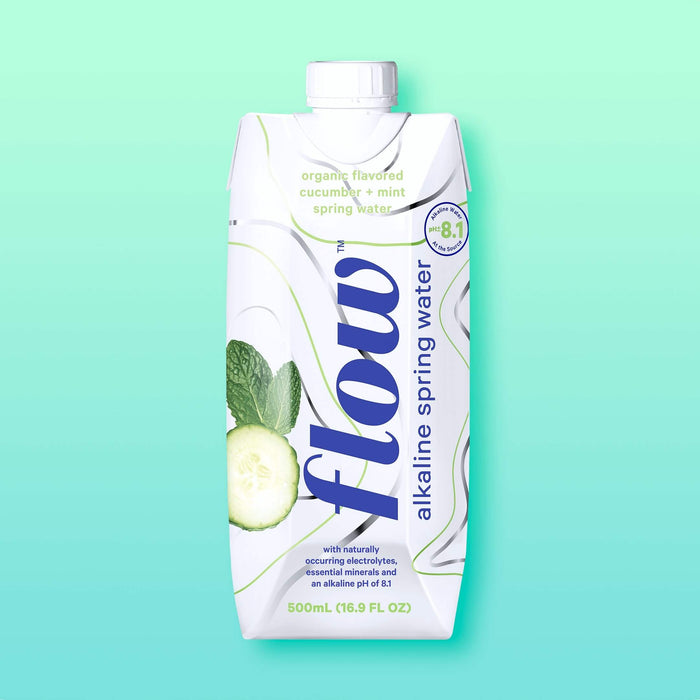 Flow 100% Naturally Alkaline Spring Water - Cucumber Mint 500ml