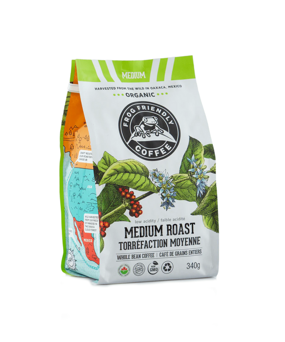 Frog Friendly Organic Coffee - Whole Bean - Medium Roast 340g