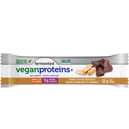 Genuine Health Fermented Veganproteins+ Bars - Peanut Butter Chocolate 55g