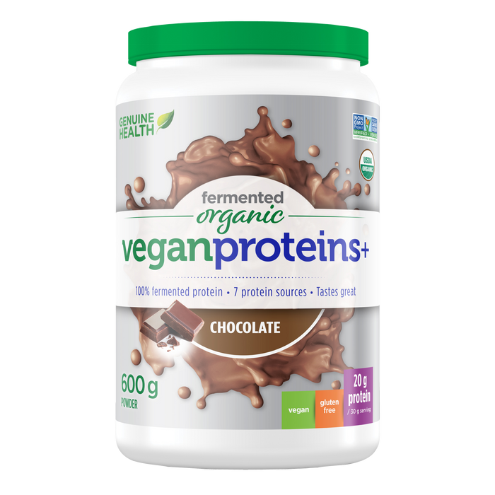 Genuine Health Fermented Organic Vegan Proteins (Chocolate) 600g