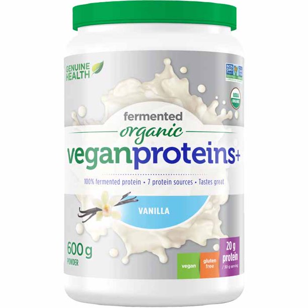 Genuine Health Fermented Organic Vegan Proteins (Vanilla) 600g