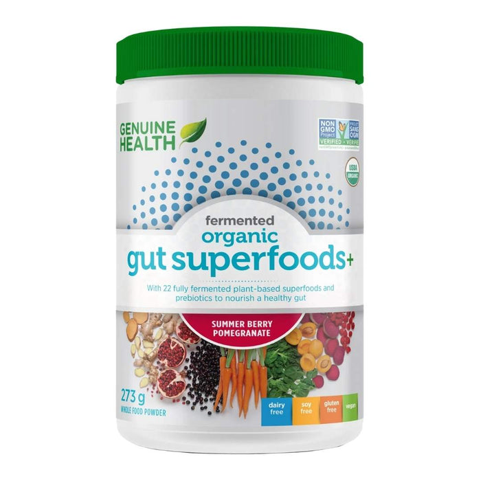 Genuine Health Fermented Organic Gut Superfoods+ (Summer Berry) 273g