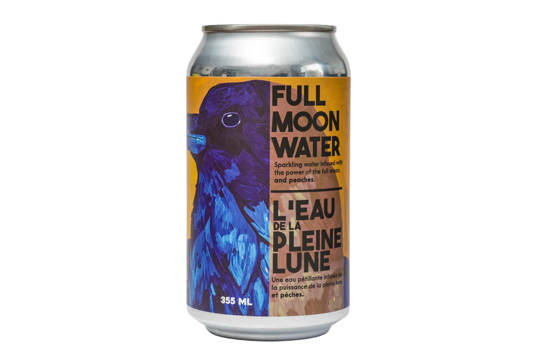 Full Moon Sparkling Water  – Peach Infused, Zero Sugar (355ml)