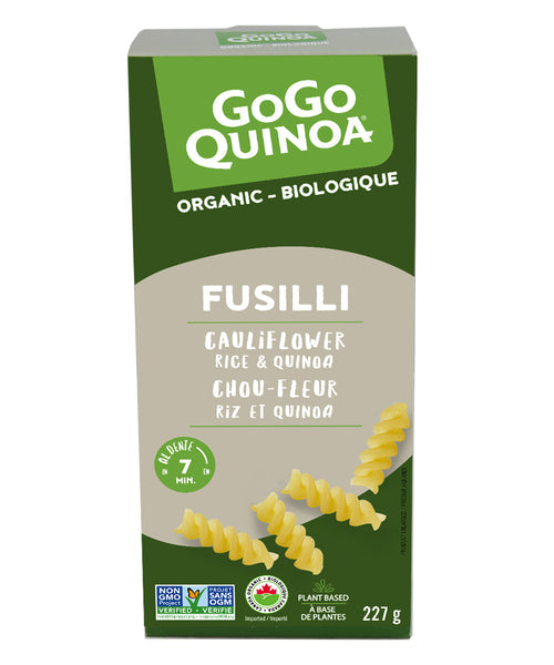 GoGo Quinoa Organic Pasta Noodles - Cauliflower Fusilli 227g