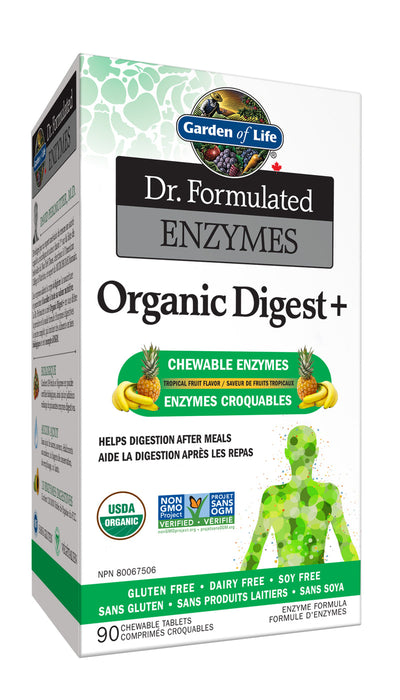 Garden of Life Dr. Formulated Enzymes (Organic Digest+) 90 Chewables