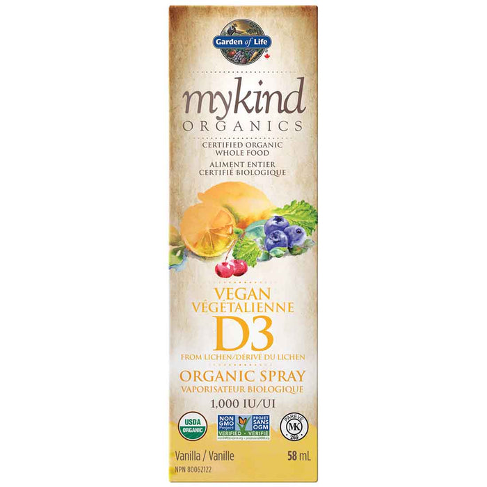 Garden of Life - MyKind Organics D3 Vitamin Organic Spray 1000IU 58ml