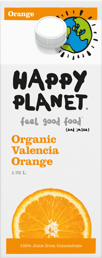 Happy Planet Organic Valencia Organge Juice 1.75L