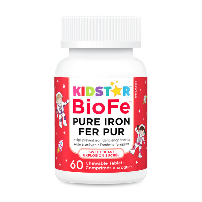 KidStar BioFe Pure Iron Helps Prevent Iron Deficiency Anemia 0 Chewables 60 Chewables