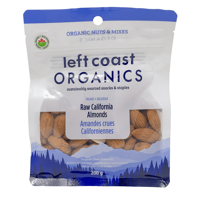 Left Coast Naturals Organic Almonds 200g