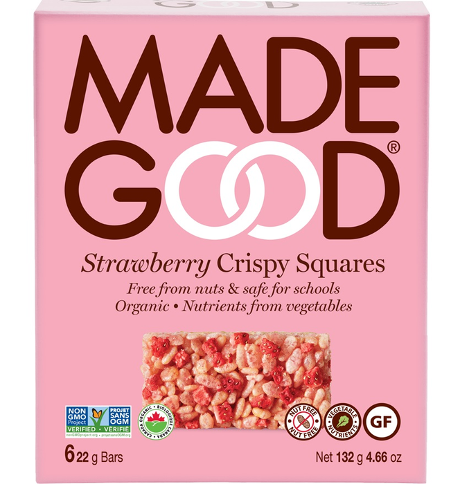 Made Good Crispy Squares - Strawberry 6x22g