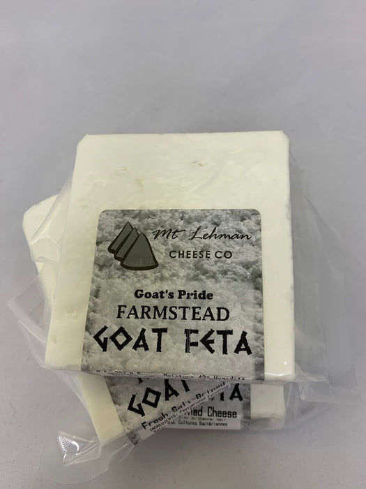 Mt. Lehman Goat Feta Cheese (Fresh Salt-Brined) 180g