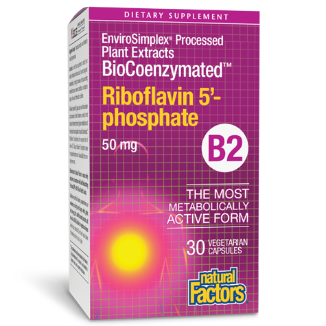 Natural Factors - B2 Riboflavin 5'- phosphate 30 Vegecaps