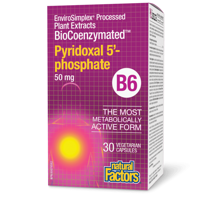 Natural Factors - B6 BioCoenzymated Pyridoxal 5'-phosphate 30 Vegecaps
