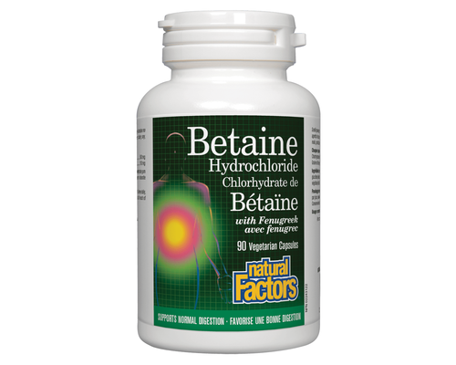 Natural Factors Betaine Hydrochloride 90 Capsules