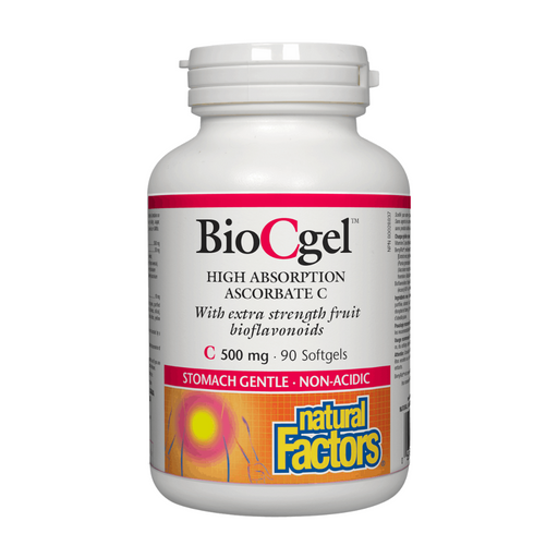 Natural Factors - BioCgel 500mg (with High Absorption Ascorbate C 180 Softgels