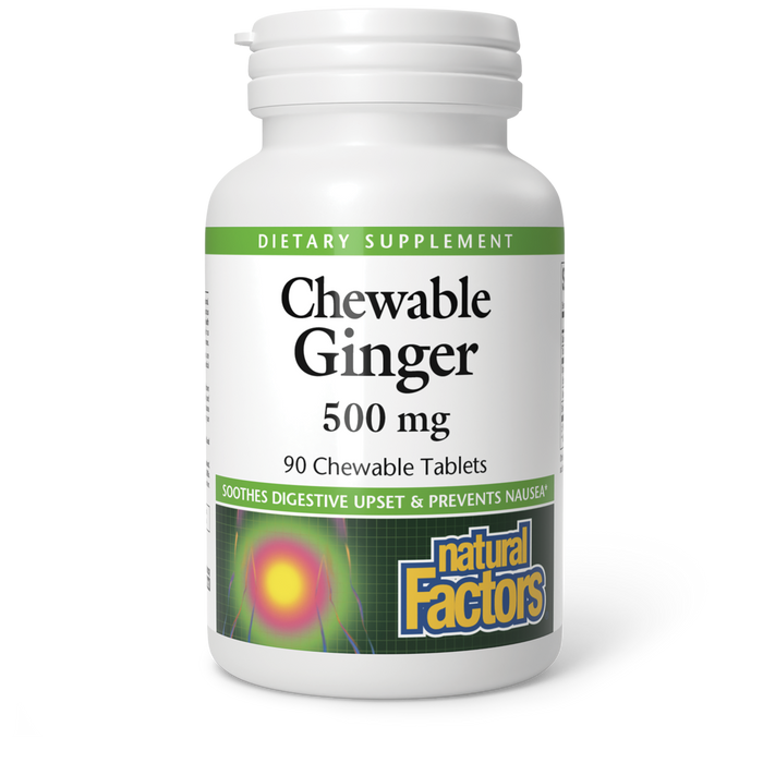 Natural Factors Chewable Ginger 500mg 90 Chewables