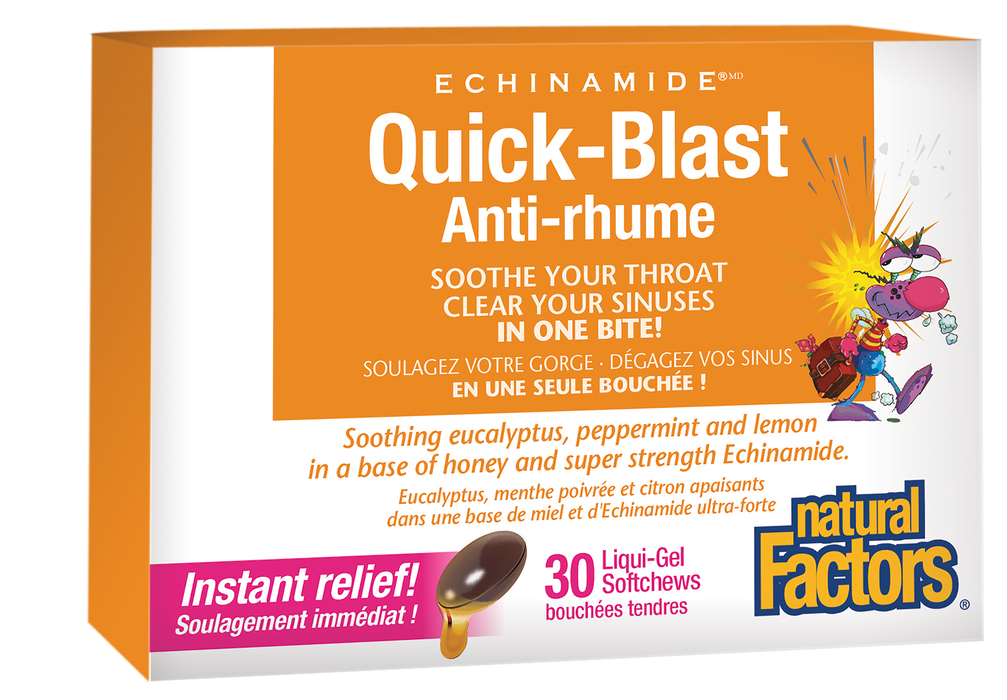 Natural Factors - Echinamide Quick Blast Anti-rhume 30 Softchews