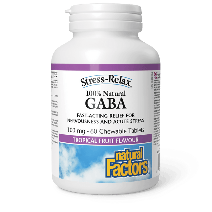 Natural Factors - Stress-Relax GABA (100% Natural) 60 Chewables