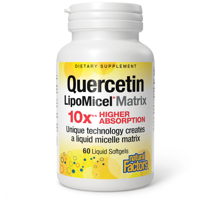 Natural Factors - Quercetin LipoMicel Matrix (10x higher absorption) 60 Softgels