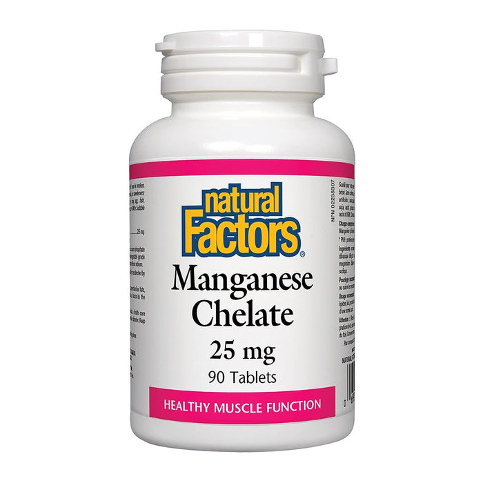 Natural Factors - Manganese Chelate 25mg 90 Tablets