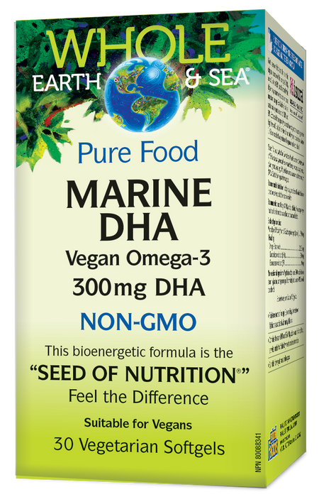 Whole Earth & Sea Pure Food Marine DHA 300mg 30 Softgels