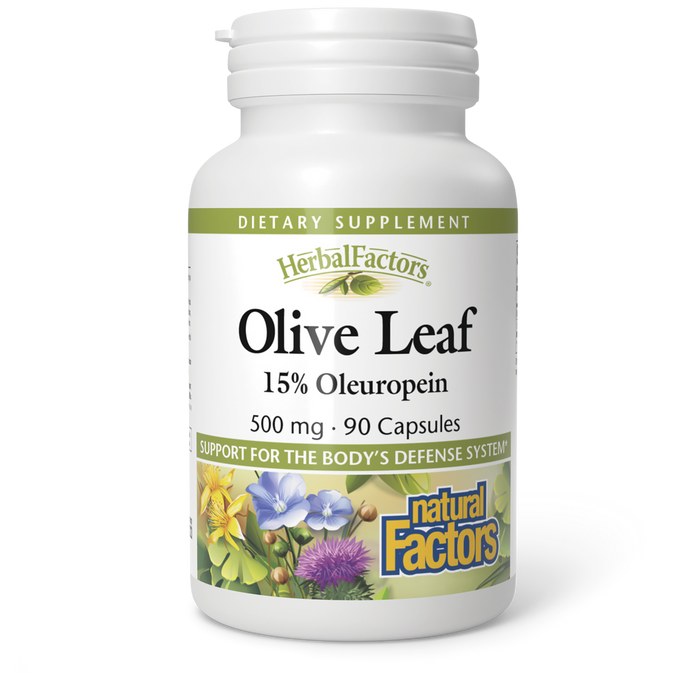 Natural Factors - HerbalFactors Olive Leaf 15% Oleuropein 90 Capsules