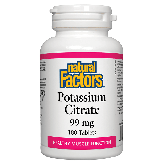 Natural Factors - Potassium Citrate 99mg 180 Tablets