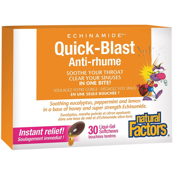 Natural Factors - Blast the Bug Anti-Rhume Quick Blast 30 Chewables
