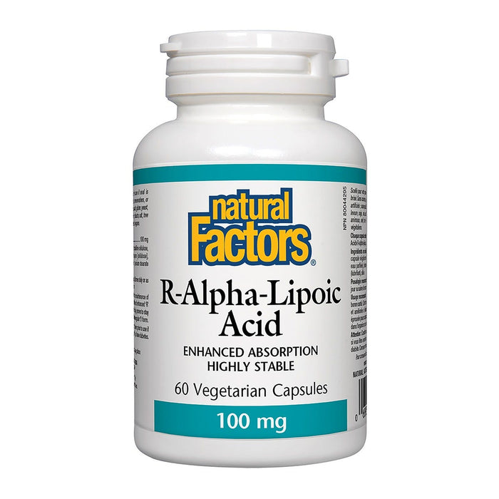 Natural Factors R-Alpha-Lipoic Acid 100mg 60 Vegecaps