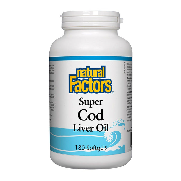 Natural Factors Super Cod Liver Oil 180 Softgels