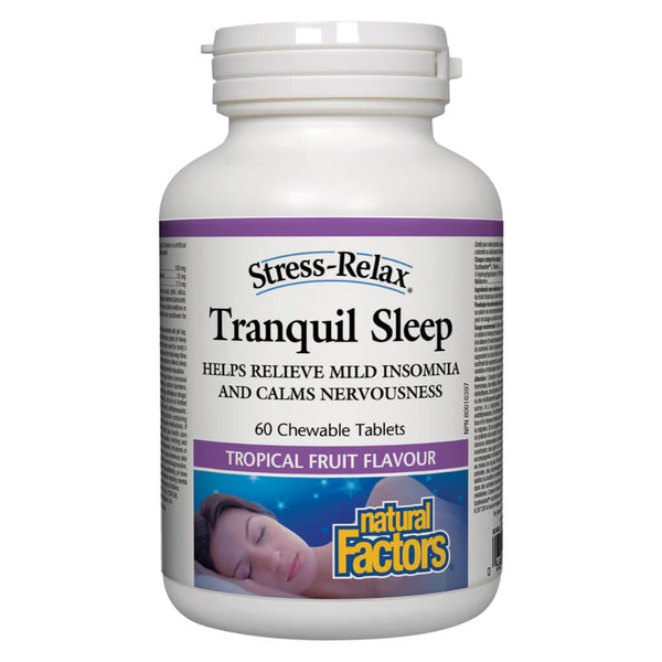 Natural Factors - Stress-Relax Tranquil Sleep (Tropical Fruit flavour) 60 Chewables