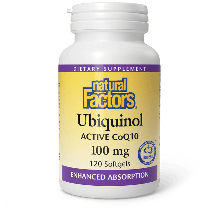 Natural Factors Unbiquinol Active CoQ10 100mg 120 Softgels