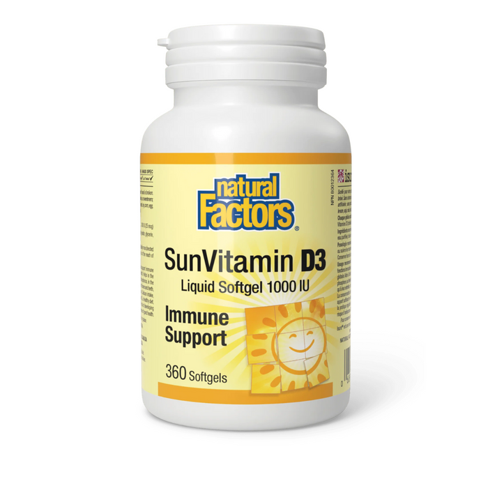 Natural Factors SunVitamin D3 1000 IU 360softgels
