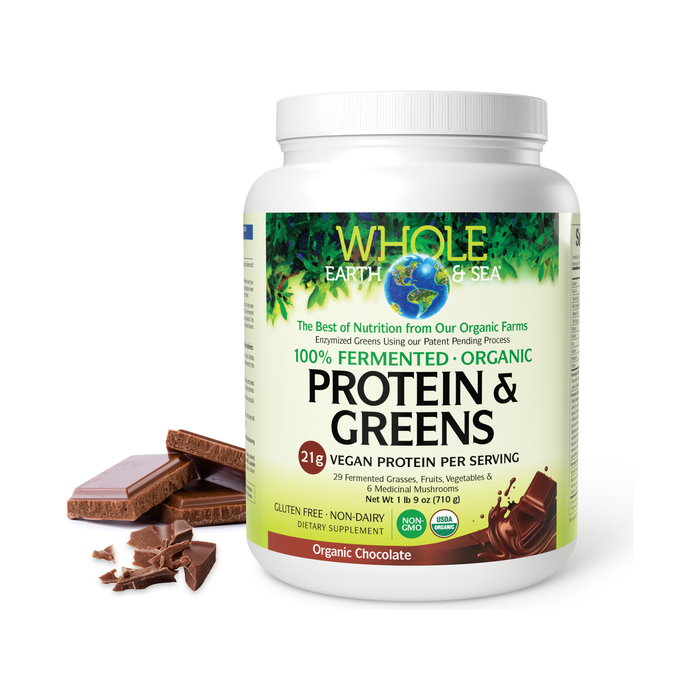Whole Earth & Sea 100% Fermented Organic Proteins & Greens (Chocolate) 710g
