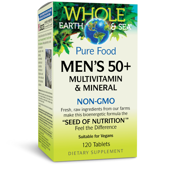Whole Earth & Sea Pure Food Men's 50+ Multivitamin 120 Tablets