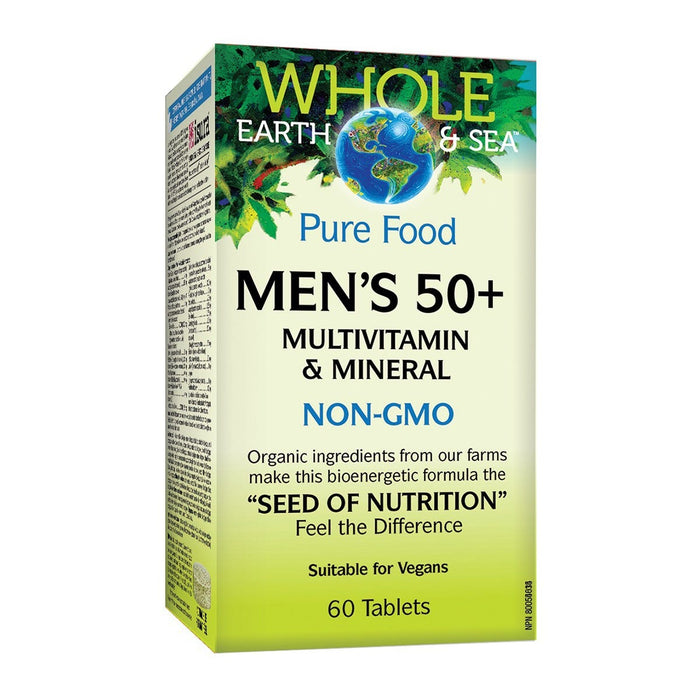 Whole Earth & Sea Pure Food Men's 50+ Multivitamin 60 Tablets