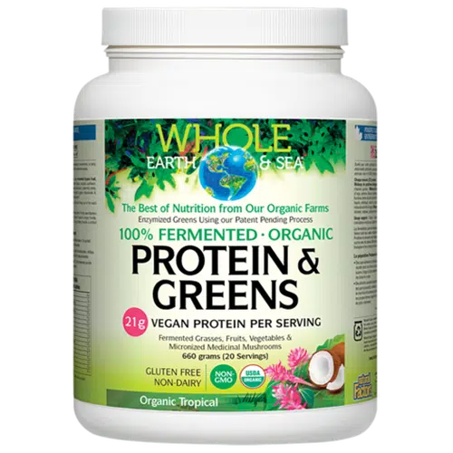 Whole Earth & Sea 100% Fermented Organic Proteins & Greens (Tropical) 660g