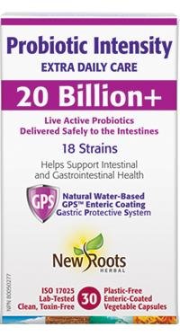 New Roots 20 Billion+ Probiotic Intensity - Extra Daily Care 18 Strains 60  VCAP