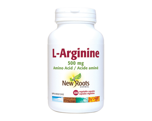 New Roots L-Arginine 500mg Amino Acid 100 Vegecaps