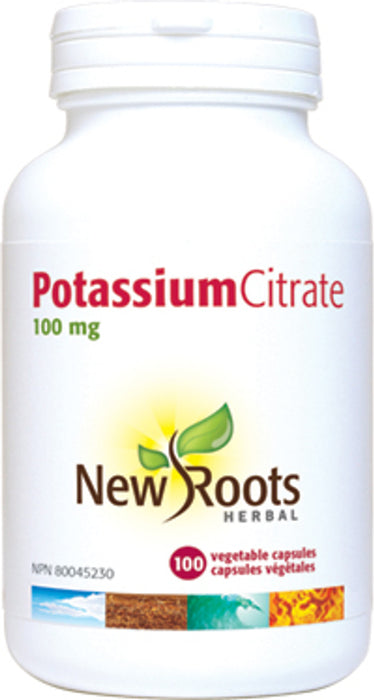 New Roots POtassium Citrate 100mg 100 Vegecaps