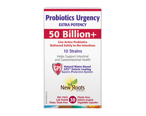 New Roots Probiotics Urgency Extra Potency (50Billion) 30 Vegecaps