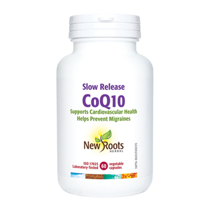 New Roots SlowRelease CoQ10 Cardiovascular Health 60 Vegecaps