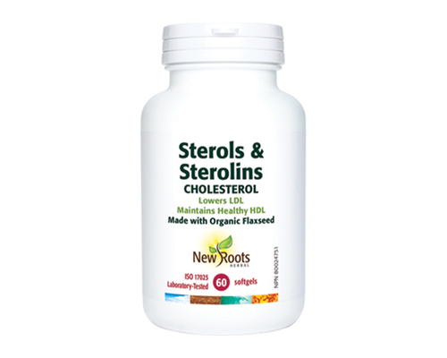 New Roots Sterols & Sterolins Cholestrol - Made with Organic Flaxseed 60 Softgels