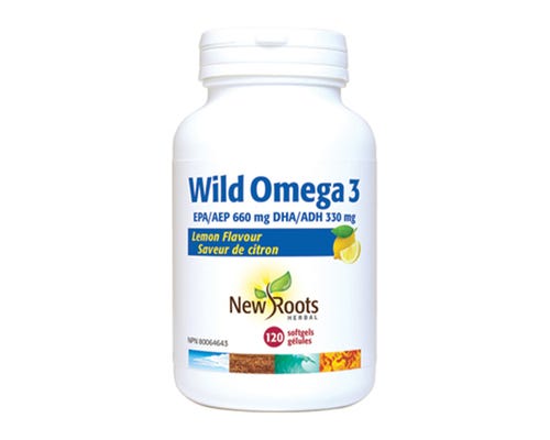 New Roots Wild Omega 3 (Lemon Flavour) 120 Softgels