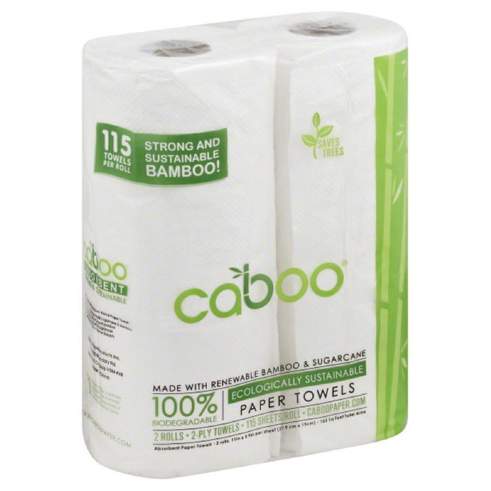 Caboo Bamboo Paper Towels 2rolls
