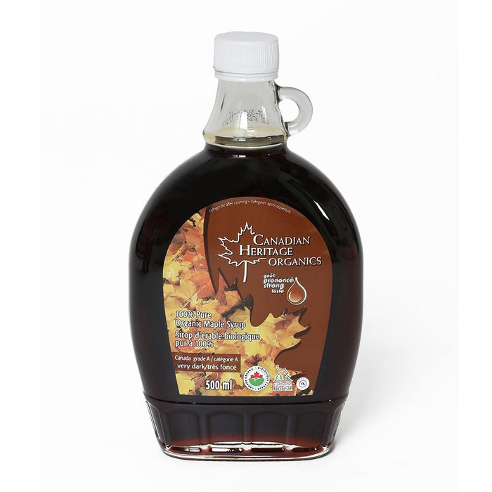 Canadian Heritage Organics 100% Pure Organic Maple Syrups - Very Dark 500ml