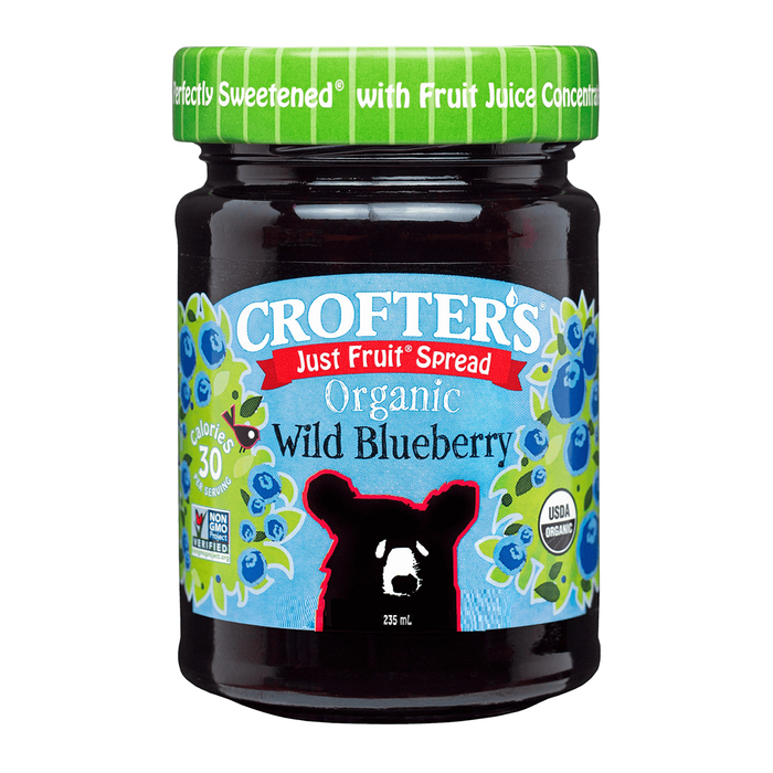 Crofter's Organic Just Fruit Spread - Wild Blueberry 235ml
